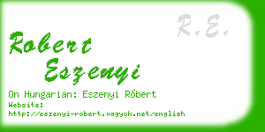 robert eszenyi business card